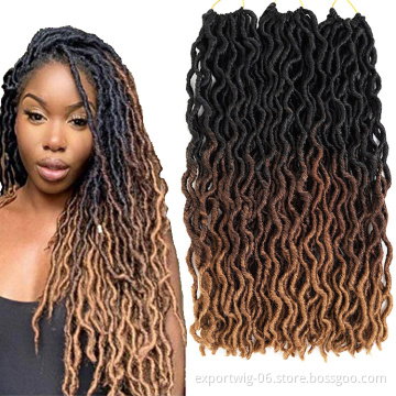 Wholesale Price Crochet Braid Hair Extensions 18 Inch 100g Gypsy Locs  Curly Faux Locs Twist Braiding Hair For Woman